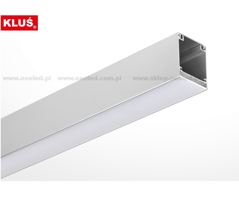 Klus profil INTER LED pro výrobu svítidel transparentní kryt