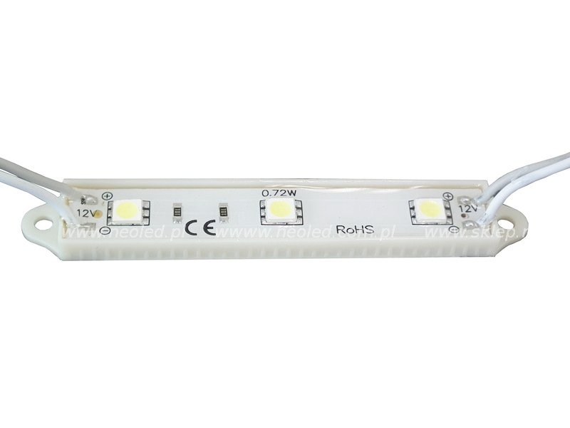 Neoled LED modul 3 LED diody 0,72W 5050 SMD bílá zimní