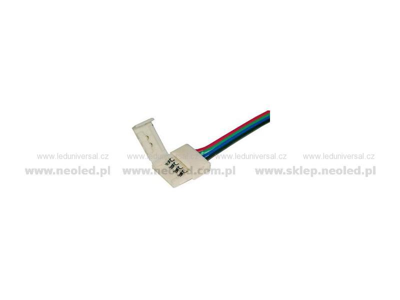 Konektor pro připojení LED RGB pásků "uzamykací" uzavřený, kabel 15cm