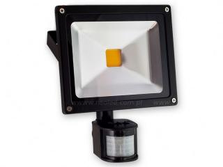 NeoLED LED reflektor COB 20W, IP 65 s pohyb.čidlem 6000K černý