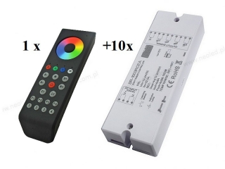 Regulátor RGB 10-ti zónový dálkový dotykový 1+10