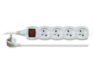 EMOS P1415 prodlužovací  kabel s vypínačem 4 zásuvky 5m bílý