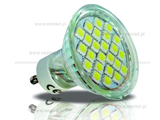 Lightech Žárovka GU10 24 LED SMD 4,5W 230V bílá teplá