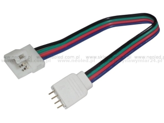 Konektor 10 mm RGB 4-pin / dráty 15cm západka