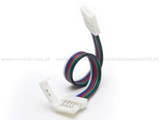 NeoLed konektor pro spojení LED RGBW pásků "uzamykací" uzavřený, kabel 15cm
