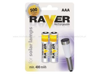 RAVER  baterie AAA dobíjecí pro solární lampy     