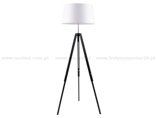 Britop&Spotlight TRIPOD stojací lampa 60W E27 černé dřevo, stínítko barva bílá