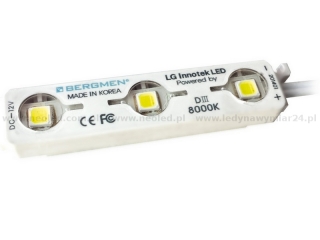 BERGMEN moduł LED LN-3 146º 0,72W 12V DC bílá studená 8000K IP67 LG INNOTEK