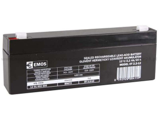 EMOS VRLA bezúdržbový akumulátor technologie AGM 12V 2,2Ah F4,7
