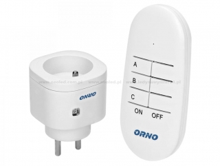 ORNO mini zástrčka s dálkovým ovladačem 1+1