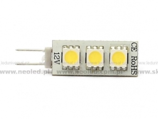 Neoled Žárovka LED G4 0,5W 3 LED 12V SMD 5050 